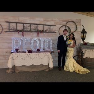 Yellow Sheri hill prom dress Style 51712